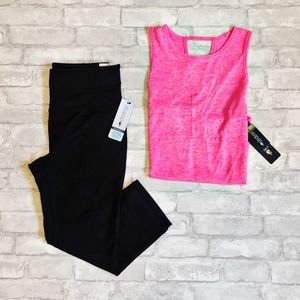 ID Ideology | Women’s High-Waist Cropped Leggings & Tank Top - Size M